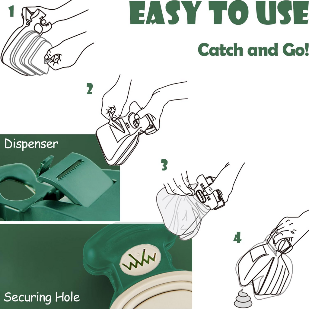 No-Touch Dog Poop Scooper with Bag Dispenser