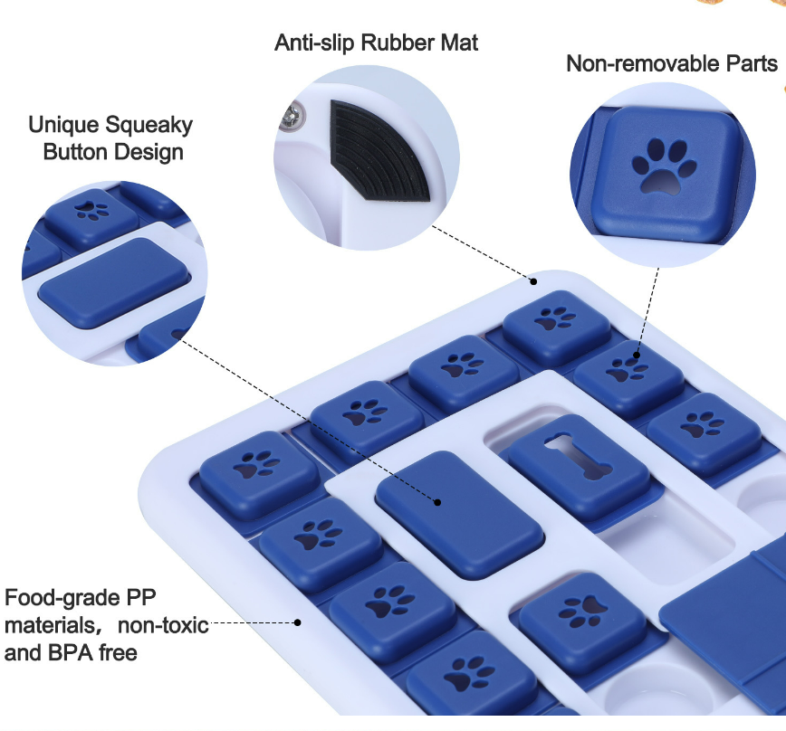 Slow Feeder Puzzle Bowl for Dogs — Stops Fast Eating